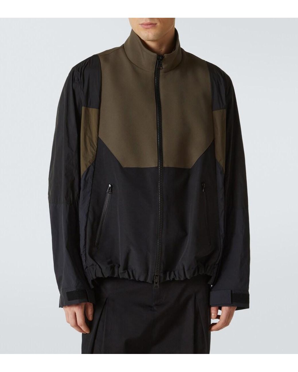 Sacai Black Matelasse Twill Jacket for men