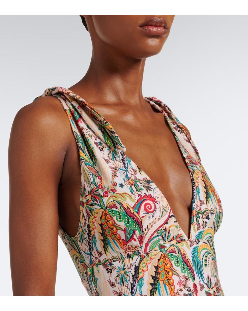 Etro White Printed Swimsuit