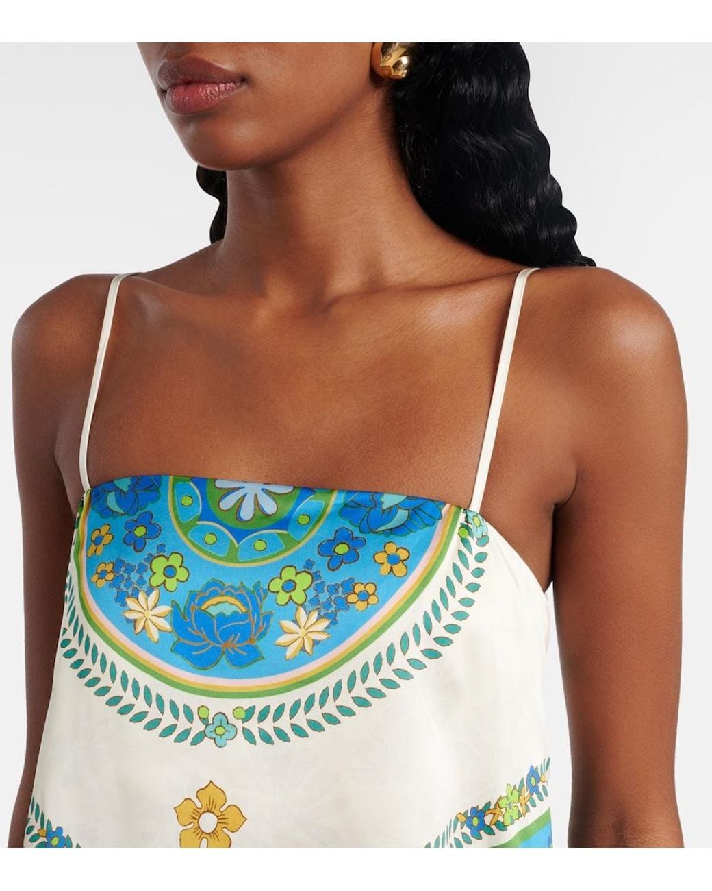 ALÉMAIS Blue Vivianna Printed Top