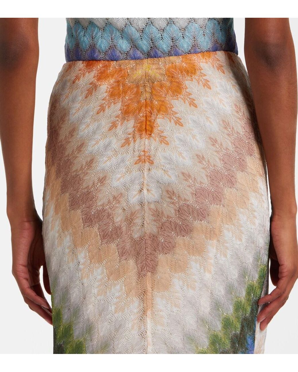 Missoni Blue Knitted Maxi Skirt