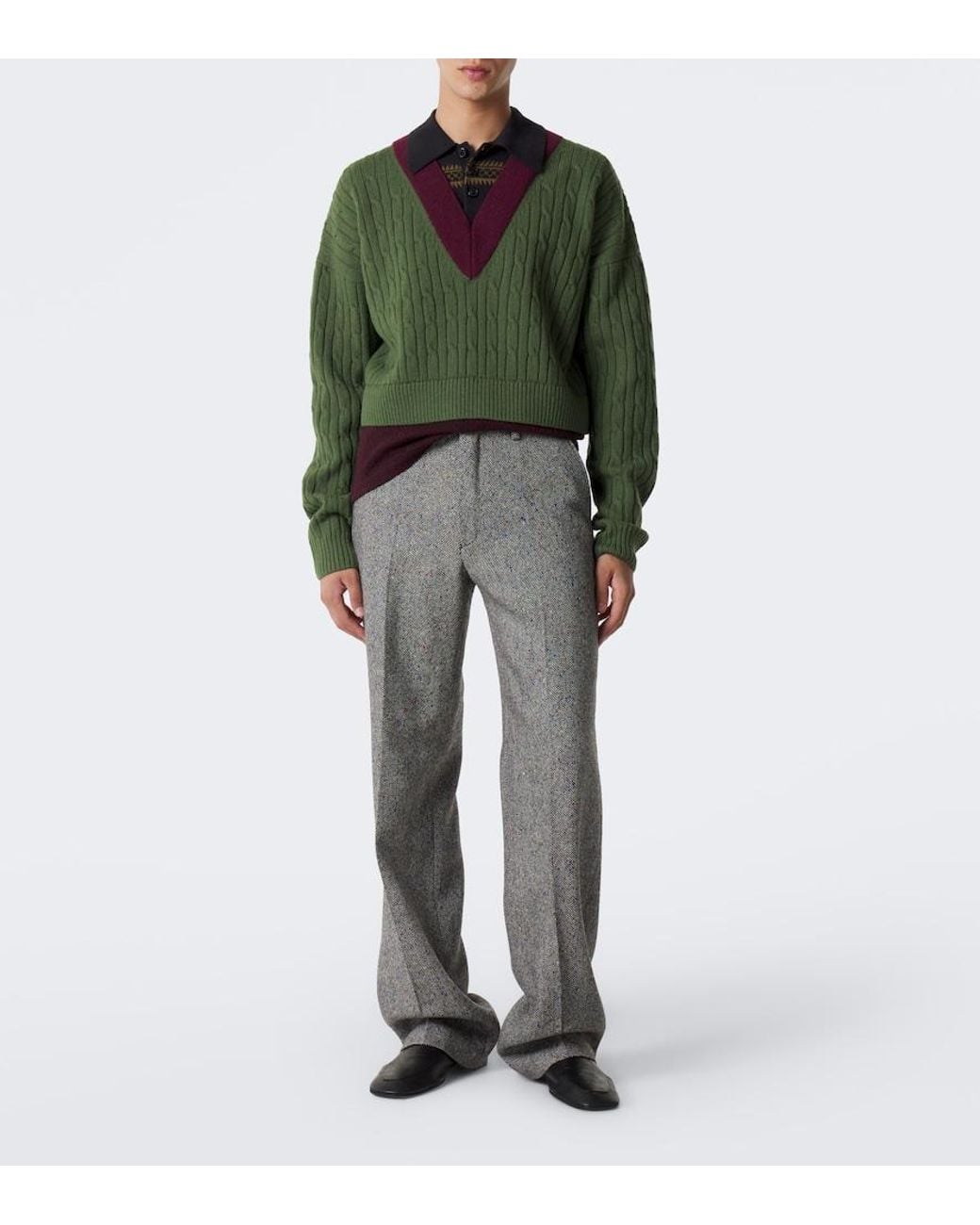 Pullover Polo di Dries Van Noten in Green da Uomo