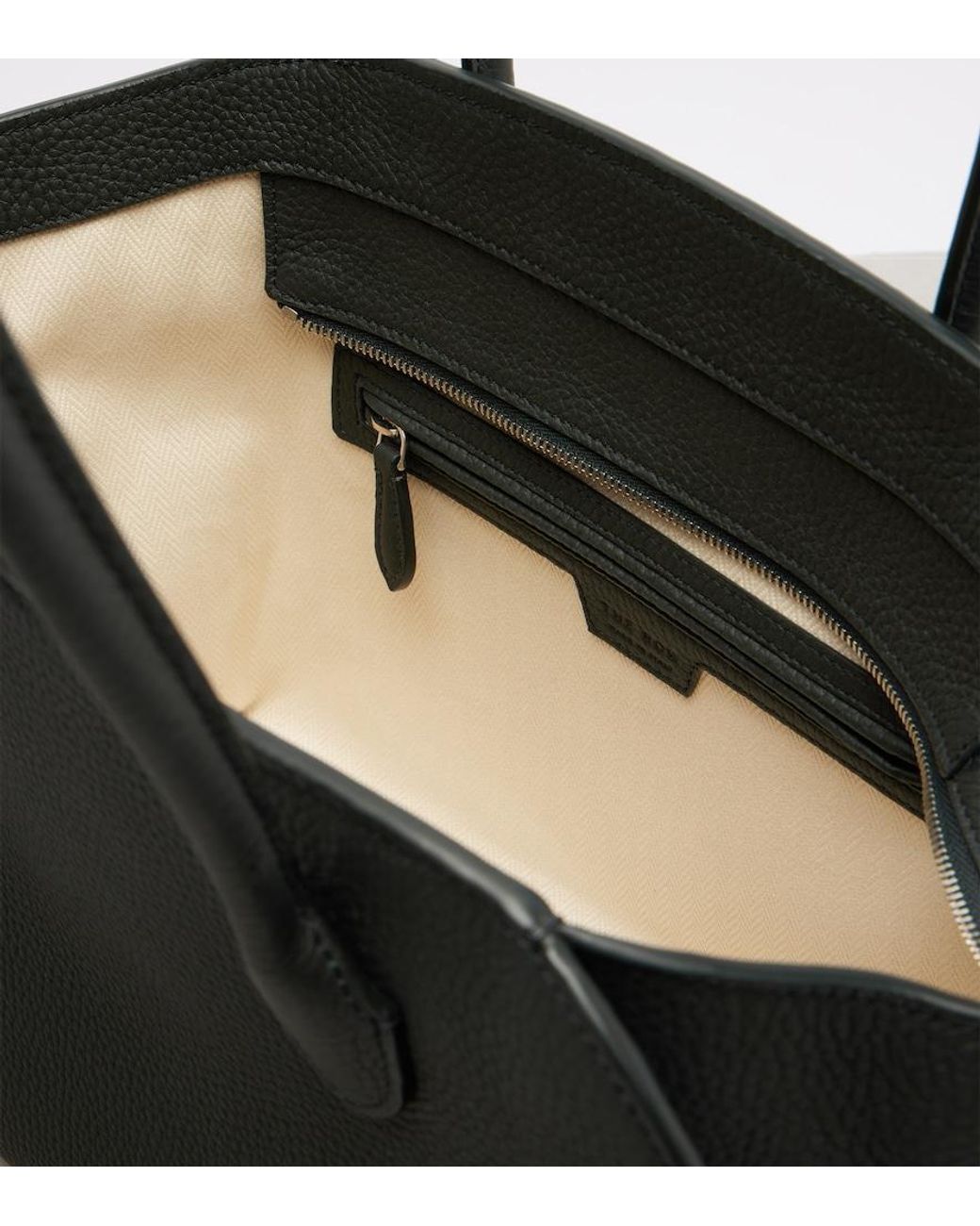 The Row Black Marlo 12 Leather Tote Bag