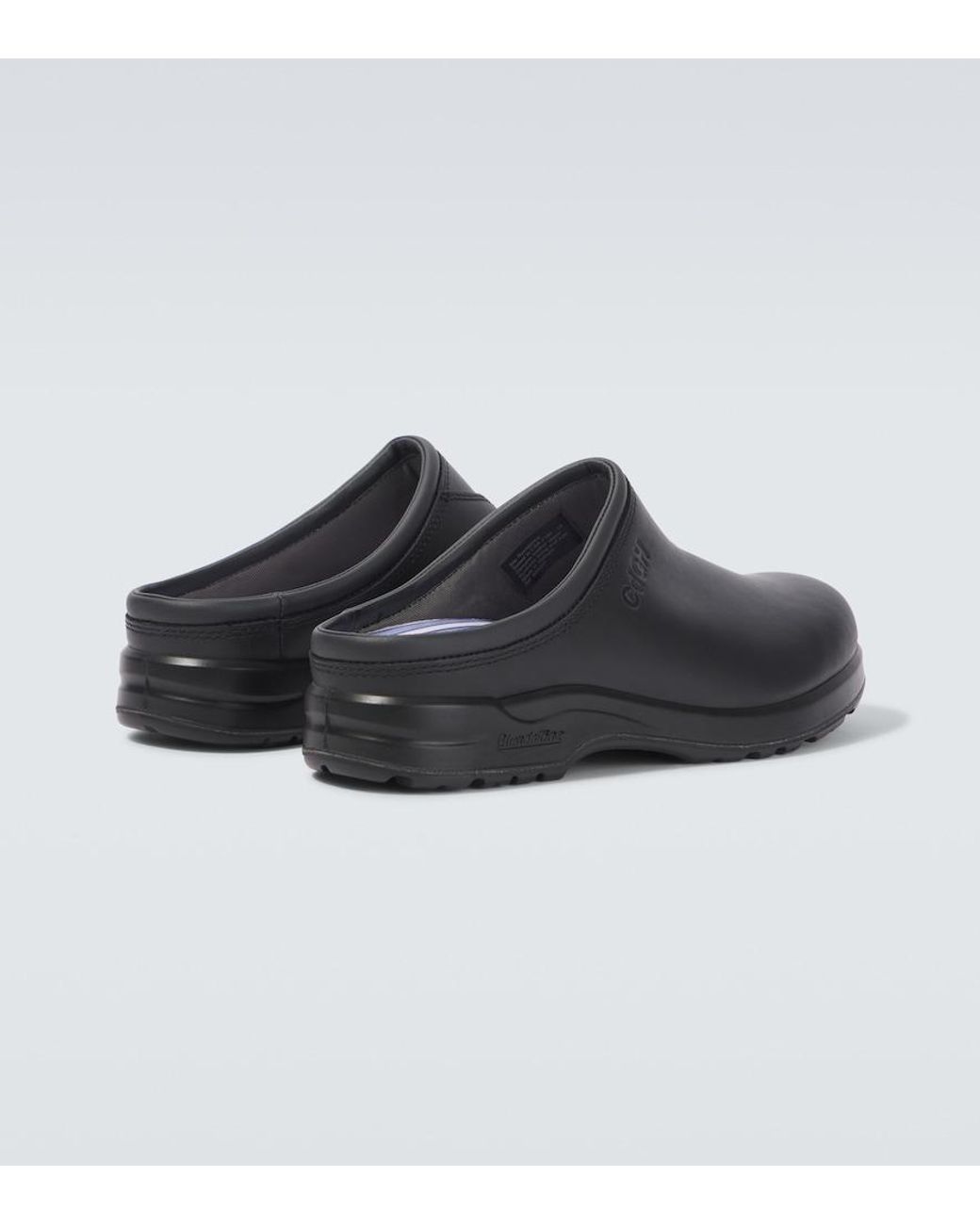 Comme des Garçons Black Leather Mules for men
