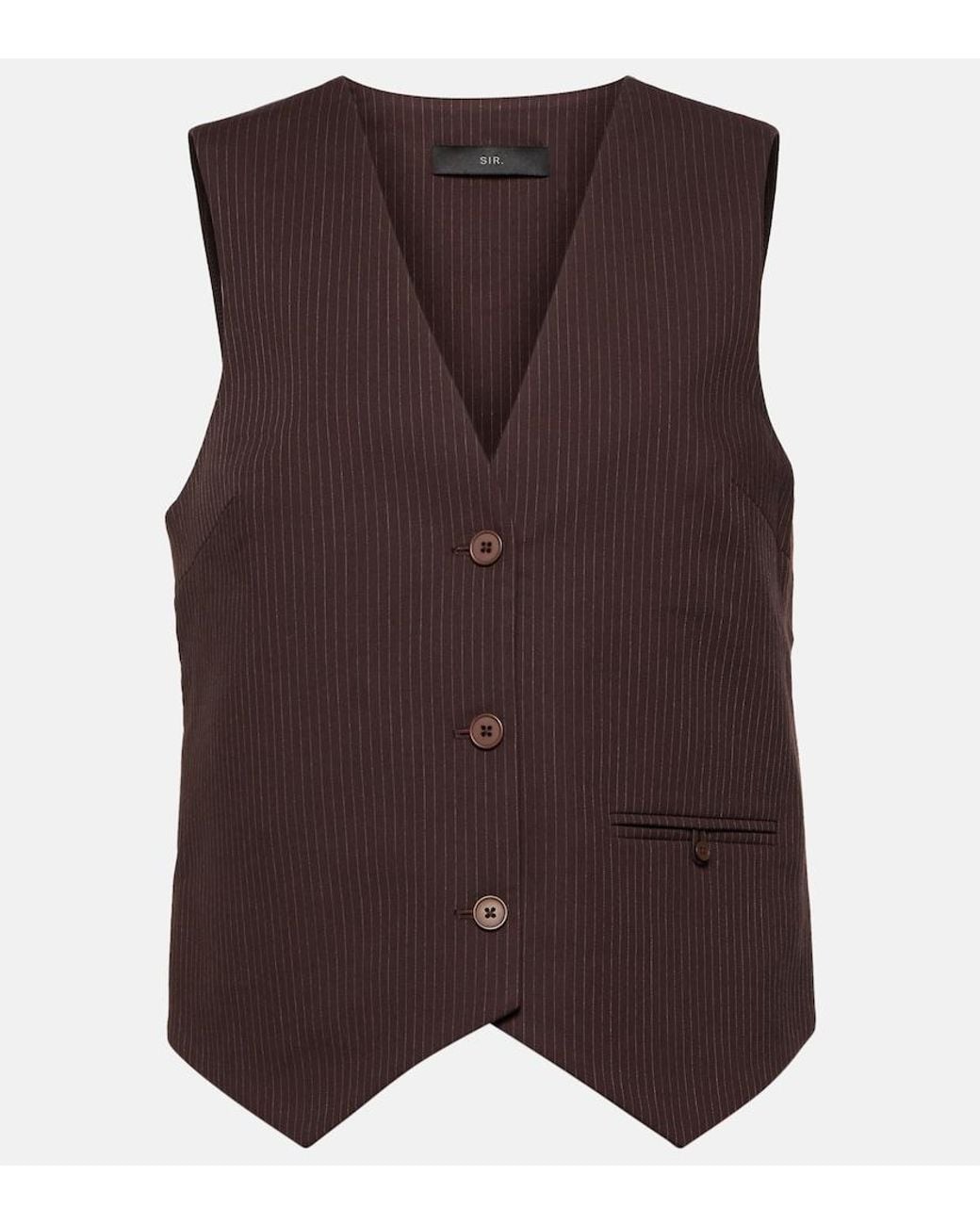 Sir Purple Guillaume Pinstriped Vest