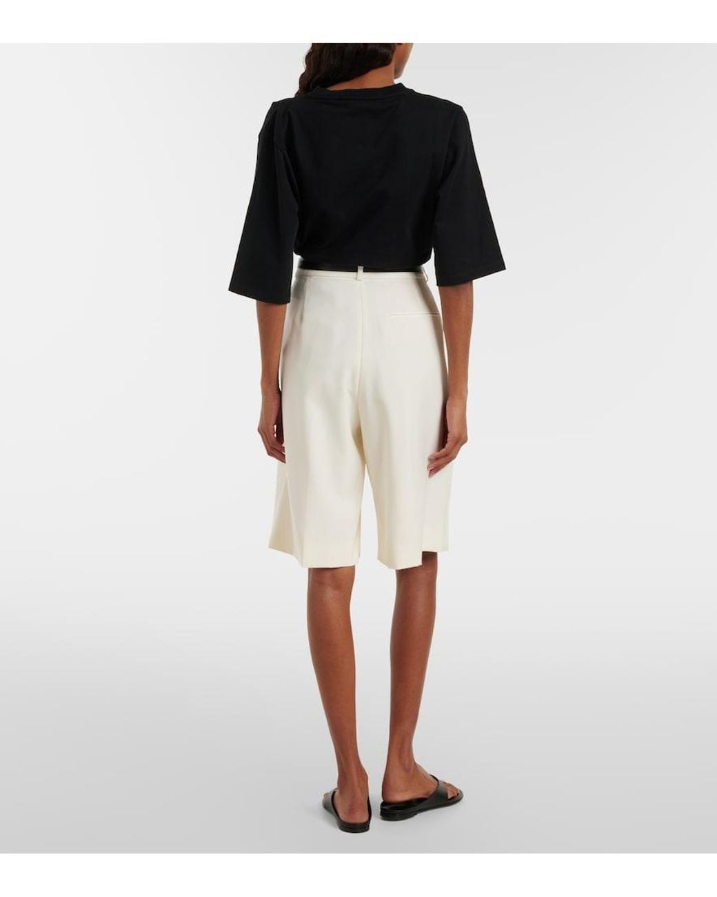 Rohe White Virgin Wool Bermuda Shorts