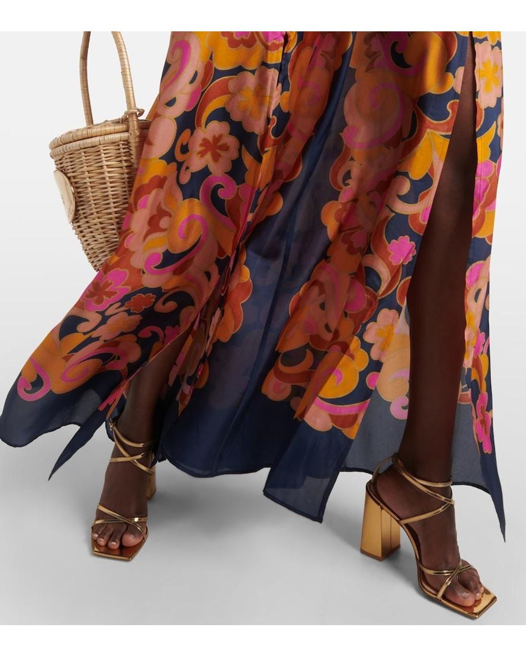 Zimmermann Red Acadian Printed Silk Maxi Dress