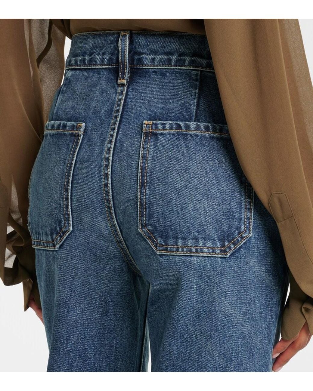 Nili Lotan Blue Edira Wide-Leg Jeans