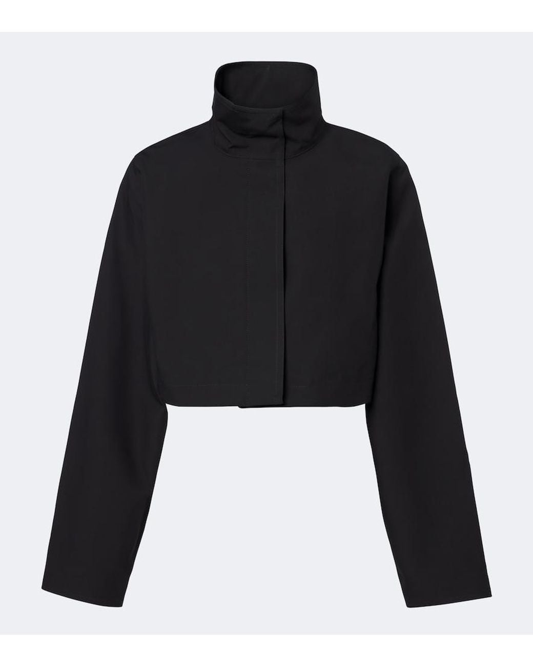 Alaïa Black Cropped Cotton And Silk Jacket
