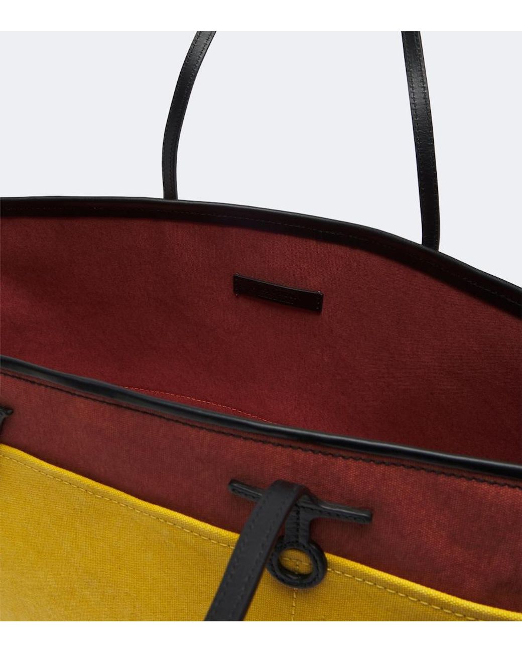 J.W. Anderson Yellow Anchor Striped Canvas Tote Bag