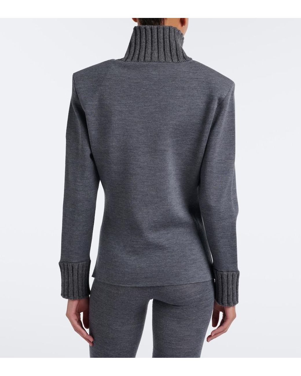 Bottega Veneta Blue Wool-Blend Turtleneck Sweater