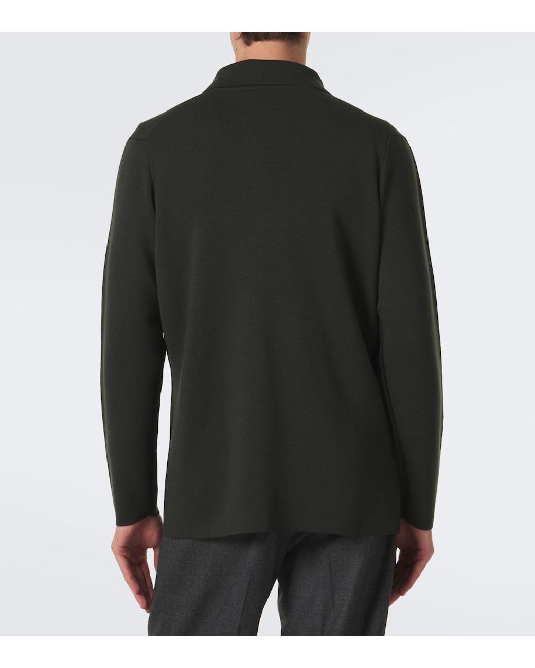 Thom Sweeney Black Knitted Wool Blazer for men