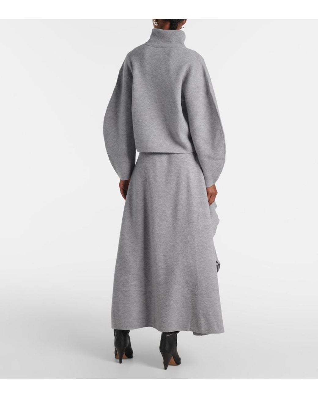 Ulla Johnson Gray Leona Wool Turtleneck Sweater