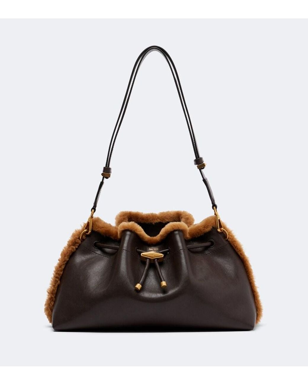 Jimmy Choo Black Cinch Medium Leather Shoulder Bag