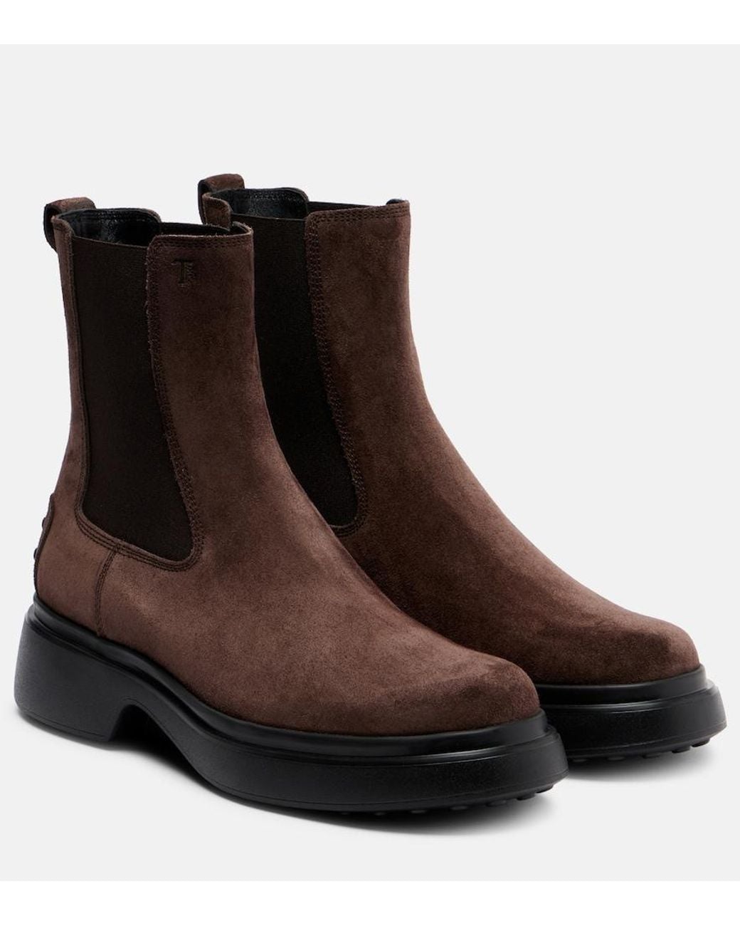 Tod's Brown Suede Chelsea Boots