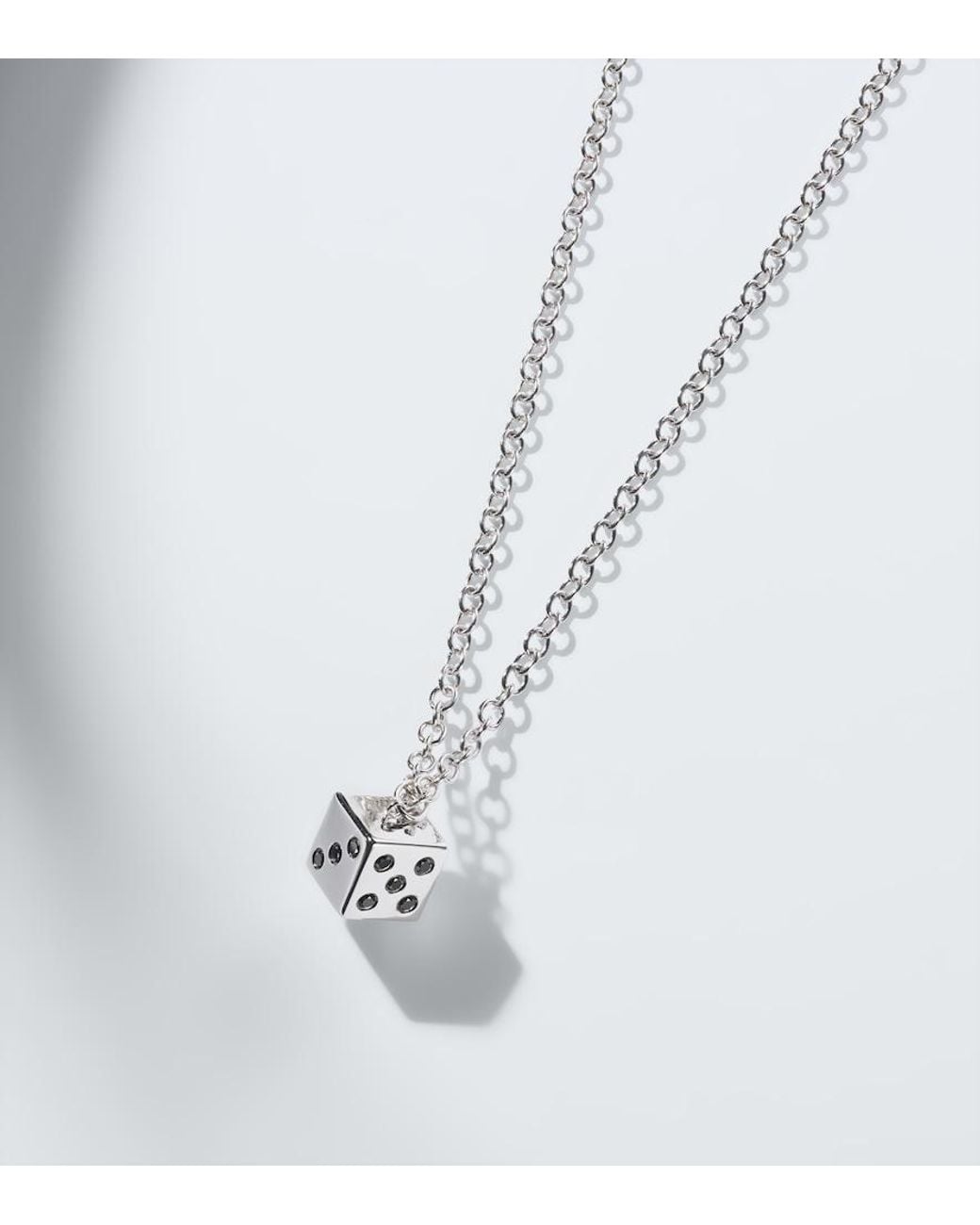 Sydney Evan White 14Kt Charm Necklace With Diamonds for men