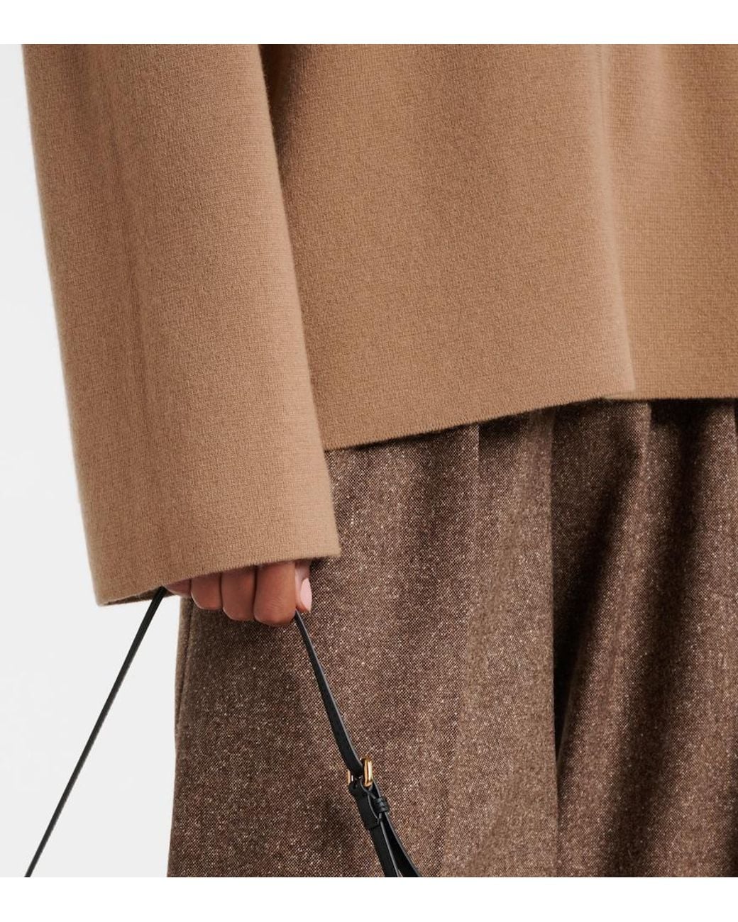 Jardin Des Orangers Brown Serafino Wool And Cashmere Sweater