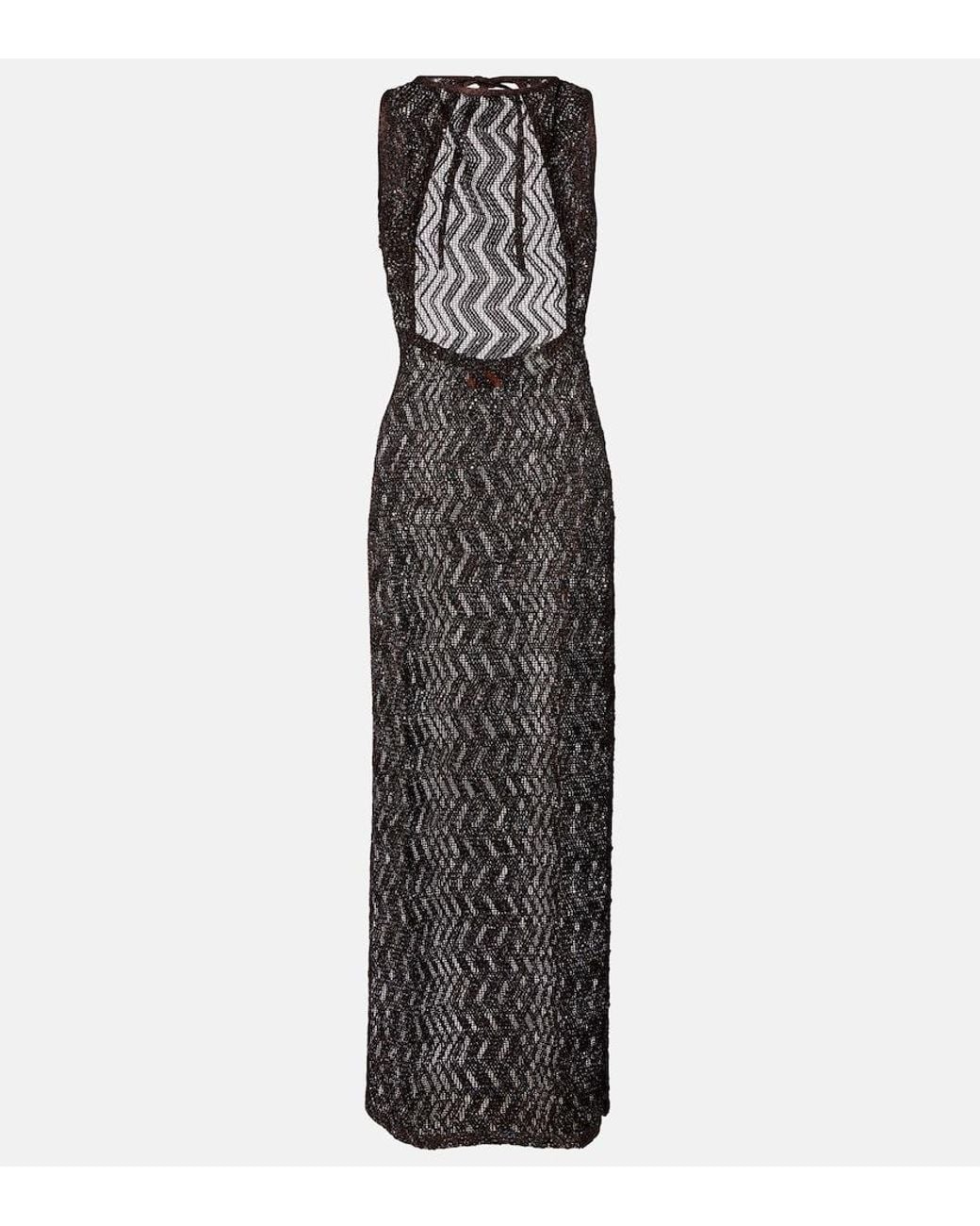 Missoni Black Zigzag Sequined Beach Cover-Up