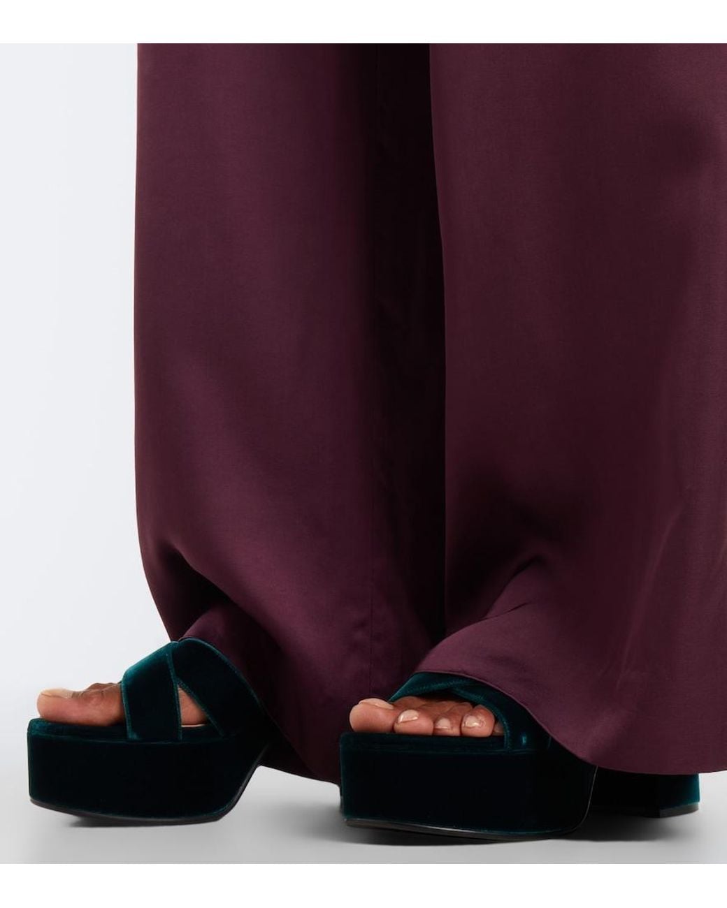 Gianvito Rossi Black Velvet Platform Sandals