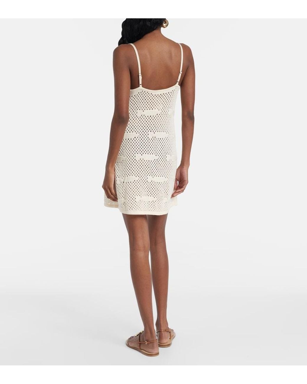 Staud Natural Rio Crochet Cotton Beach Dress