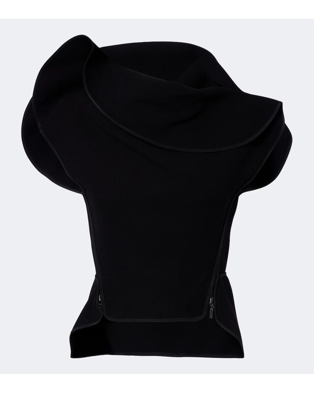 Maticevski Black Ruffled Top