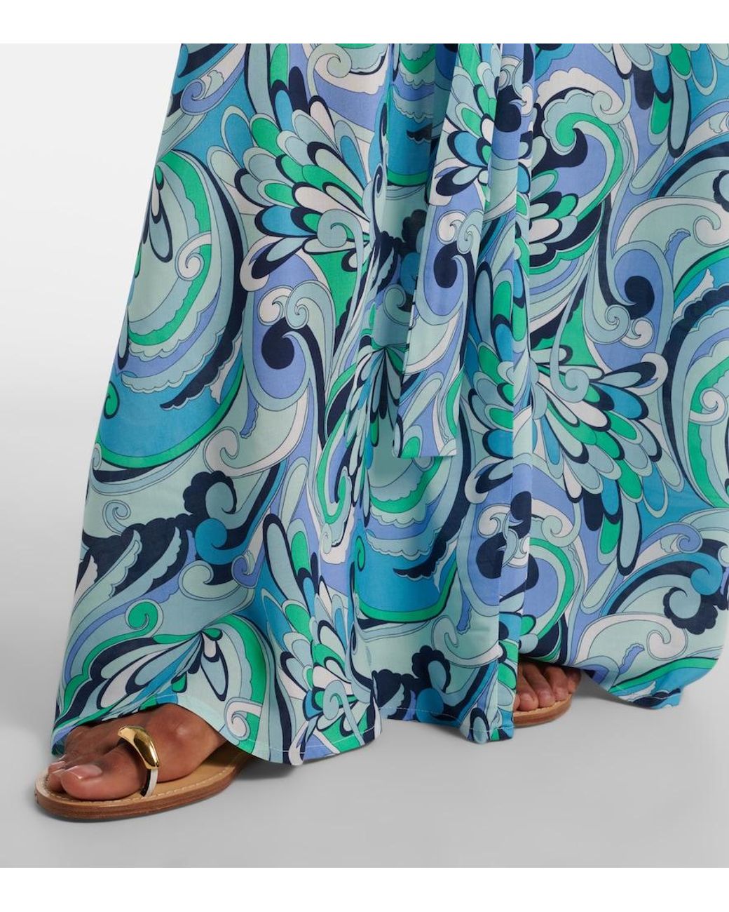 Melissa Odabash Blue Eloise Printed Maxi Dress