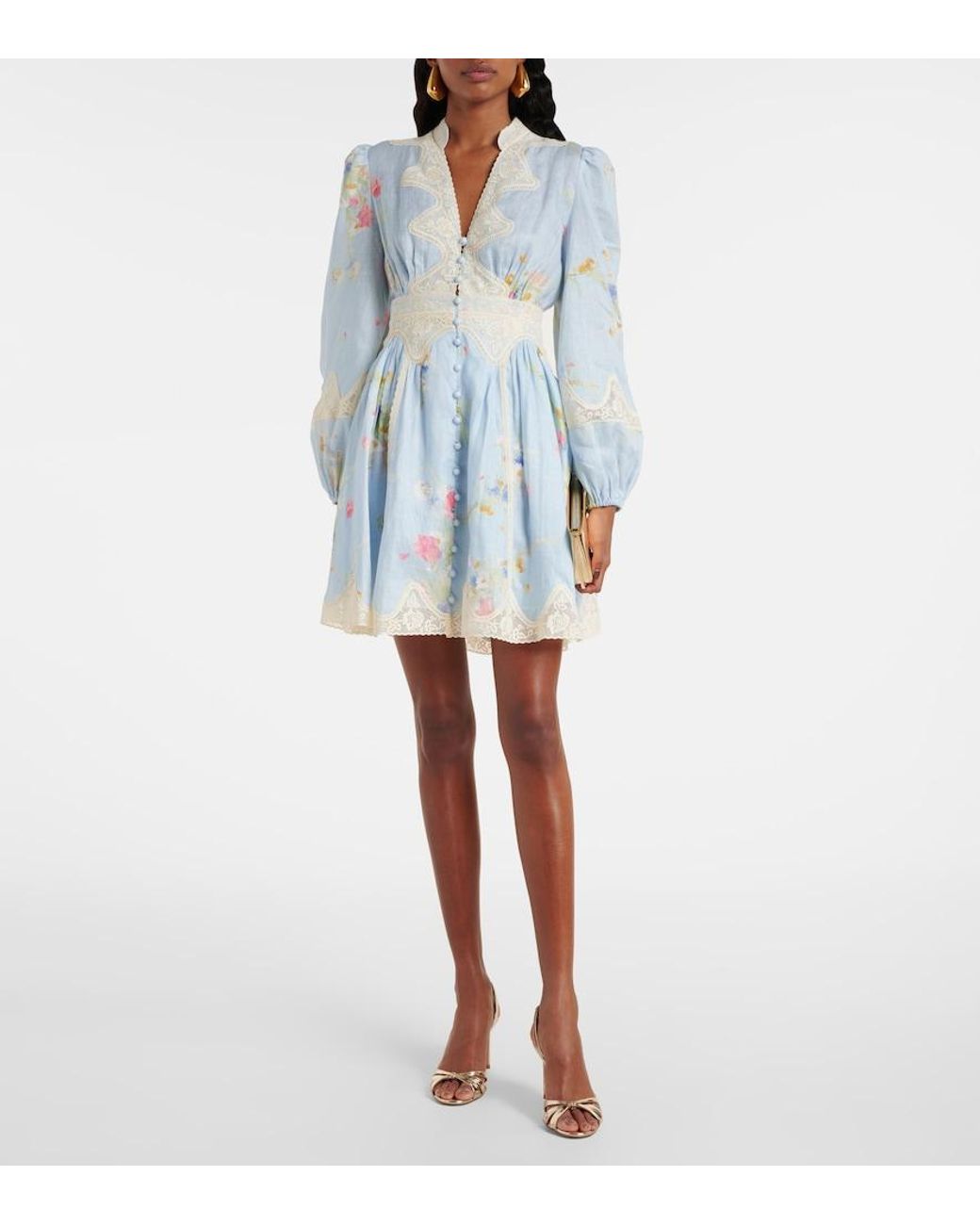 zimmermann lucky lace plunge mini dress zimmermann dress womanlucky lace plunge mini dress
