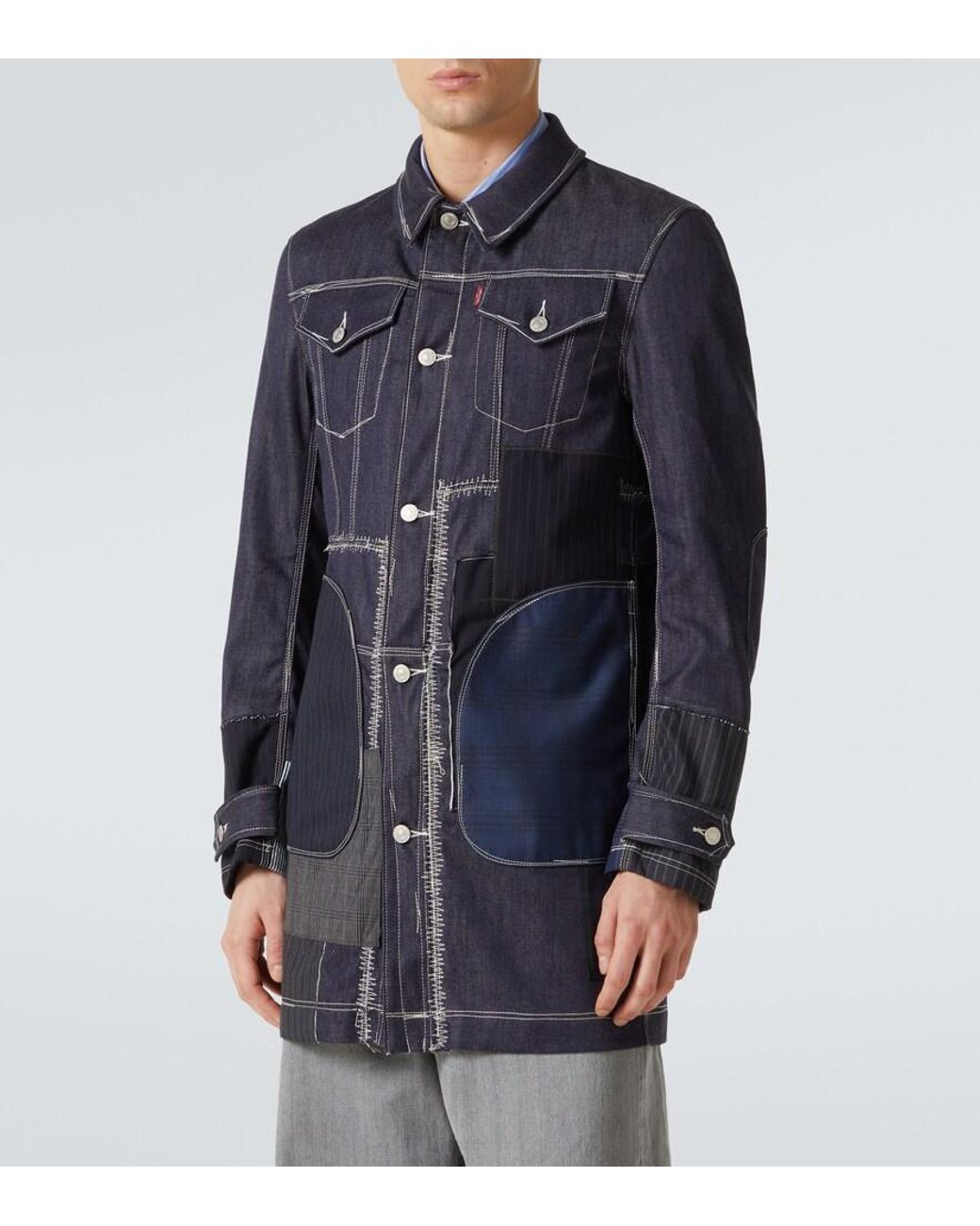 Junya Watanabe Blue X Levi's Patchwork Jacket for men