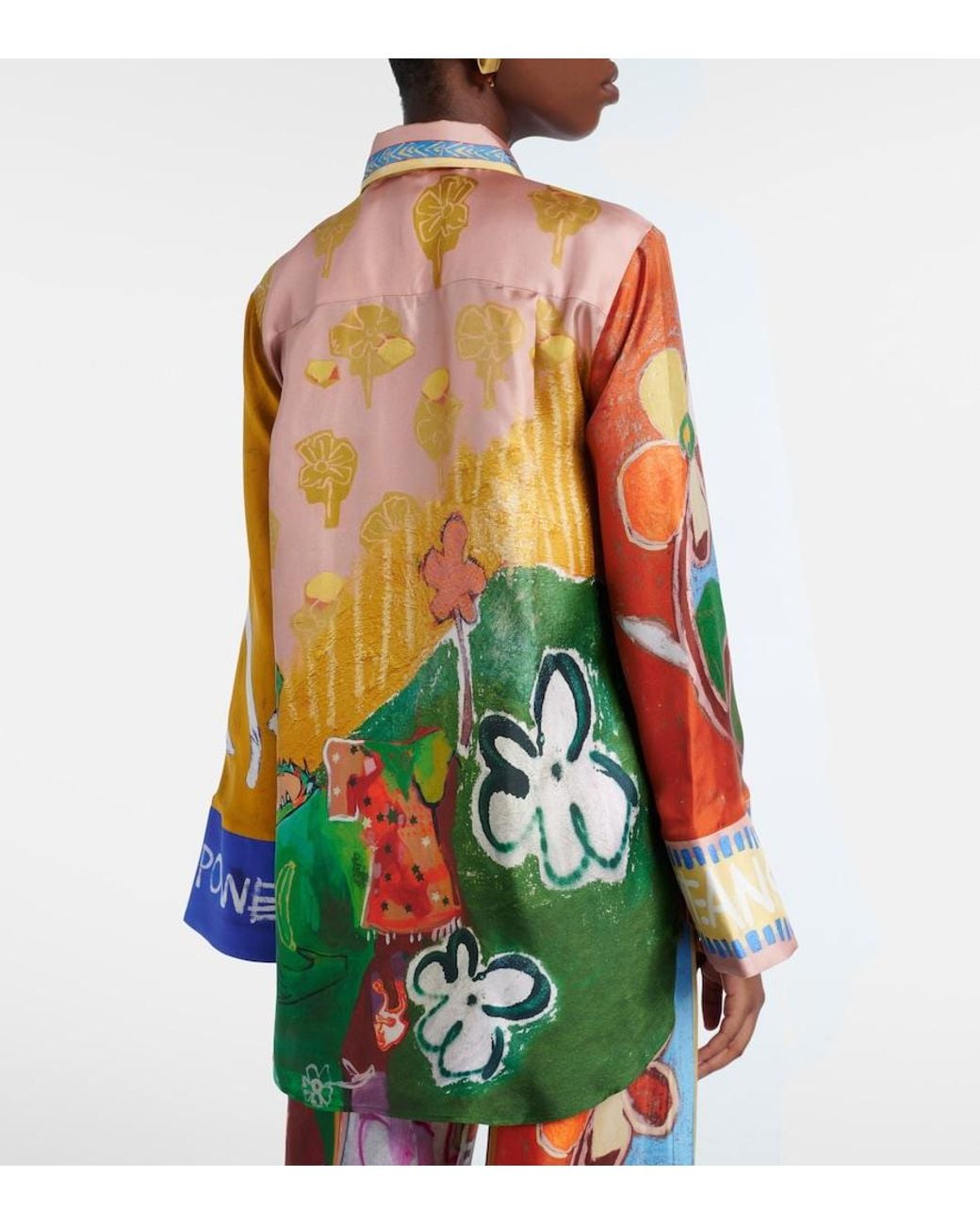 ALÉMAIS Multicolor X Mlak Printed Silk Twill Shirt