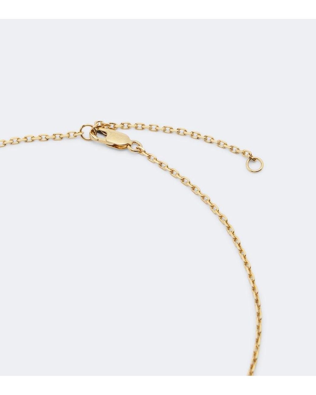 Totême White Embellished 24Kt-Plated Necklace