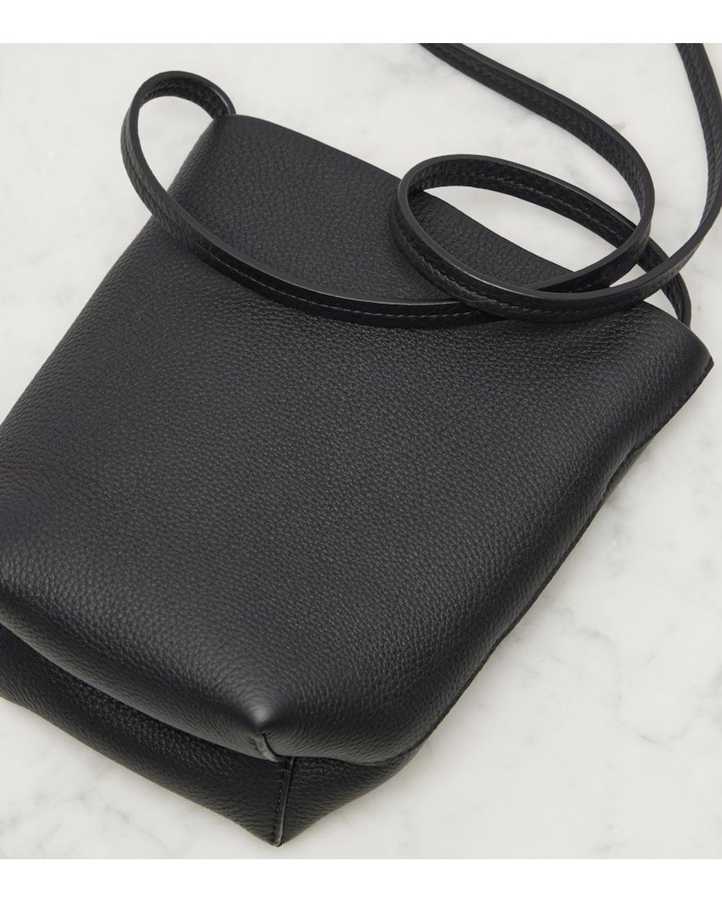 The Row White Crossbody Bag N/S Park Aus Leder