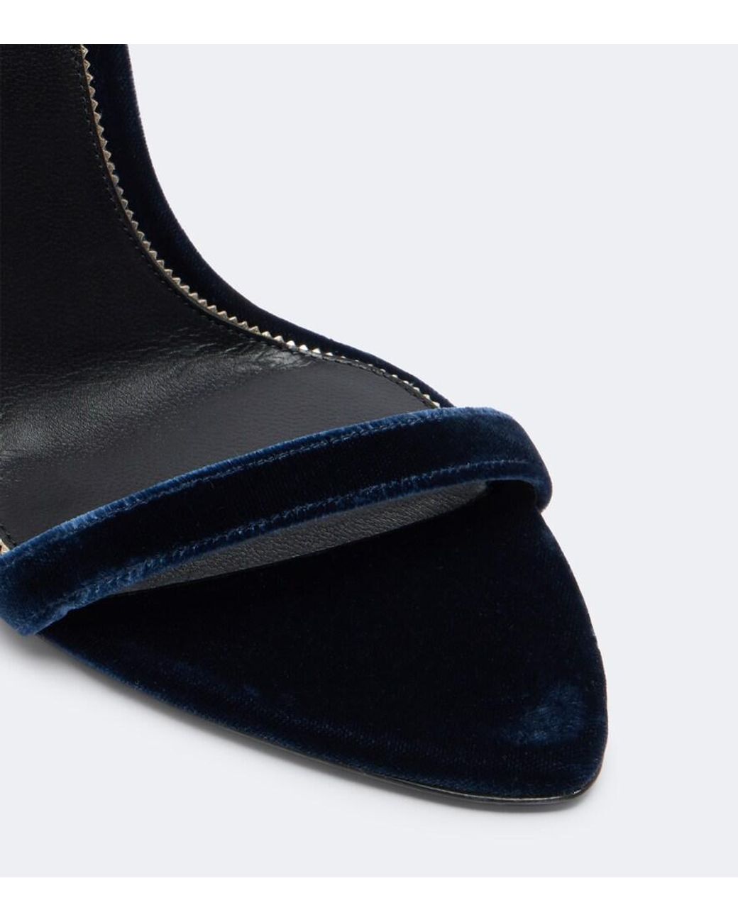 Tom Ford Blue Padlock Velvet Sandals
