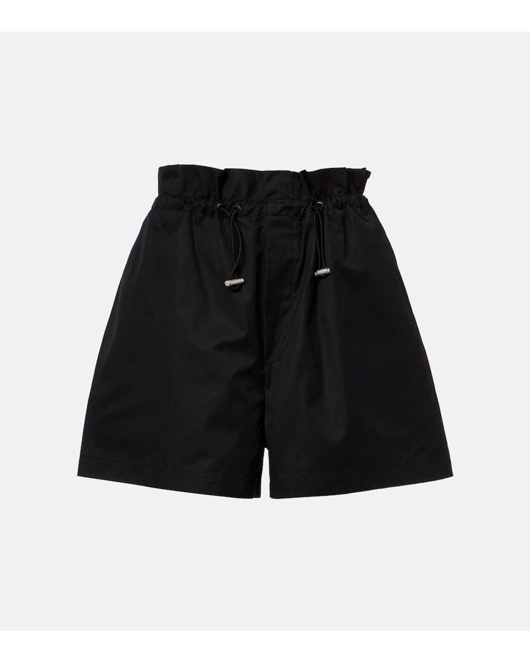 Agolde Black Lydia Cotton-Blend Shorts