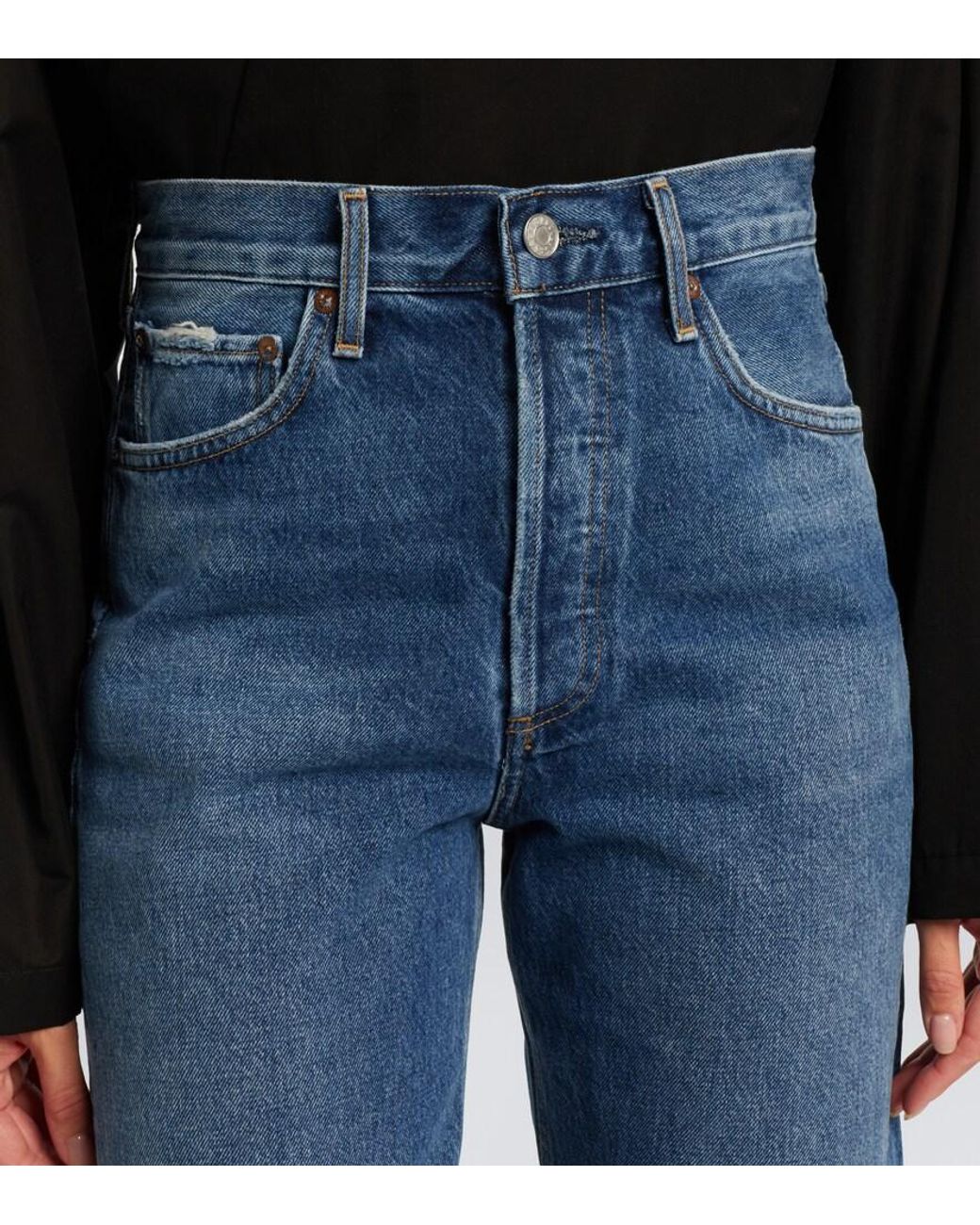 Agolde Blue '90S Straight Jeans