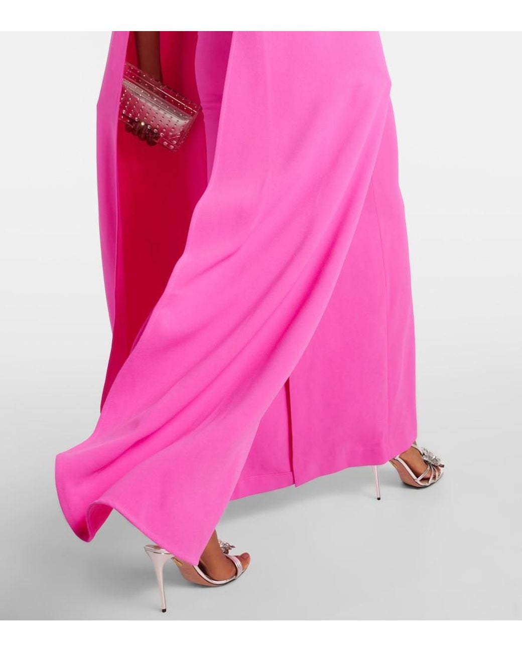 Solace London Pink Sadie Crepe Gown