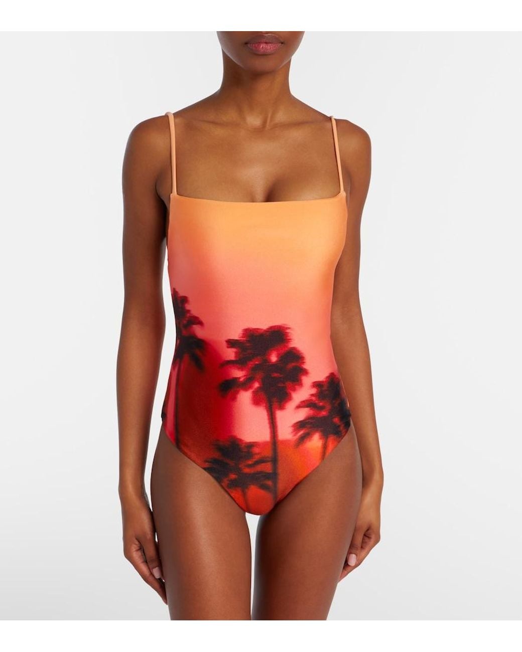 Jonathan Simkhai Red Printed Swimsuit