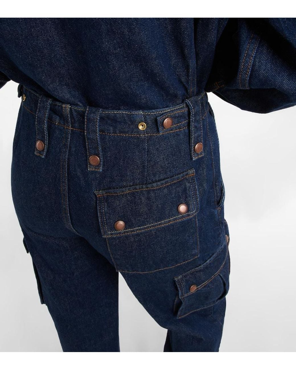 Magda Butrym Blue Mid-rise Straight Jeans