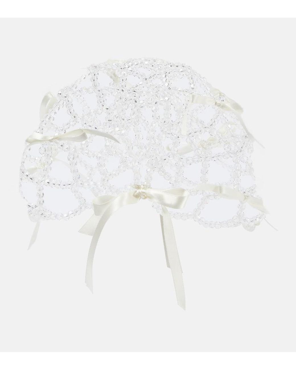 【送料&関税込】Simone Rocha Crystal Flower Bow Barrette Simone Rocha + Bow-embellished crystal drop earrings