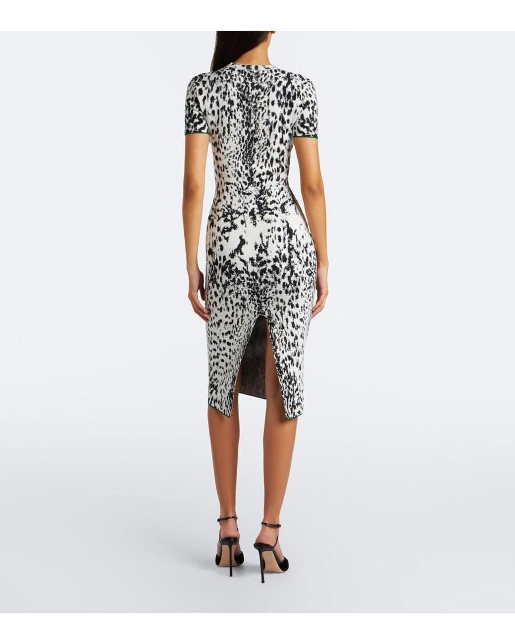 Tom Ford White Jacquard Velvet Midi Dress