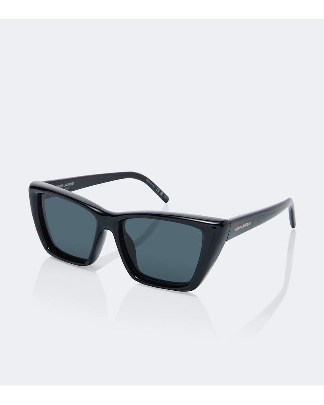 Saint Laurent Gray Sl 276 Mica Plump Cat-Eye Sunglasses