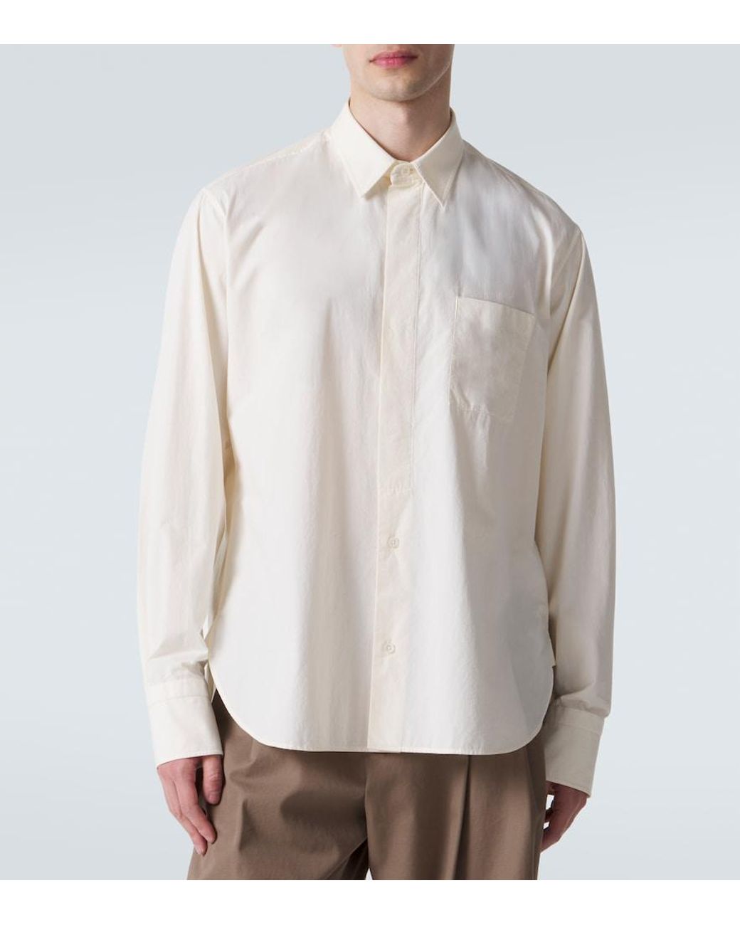 The Row White Marek Cotton Shirt for men