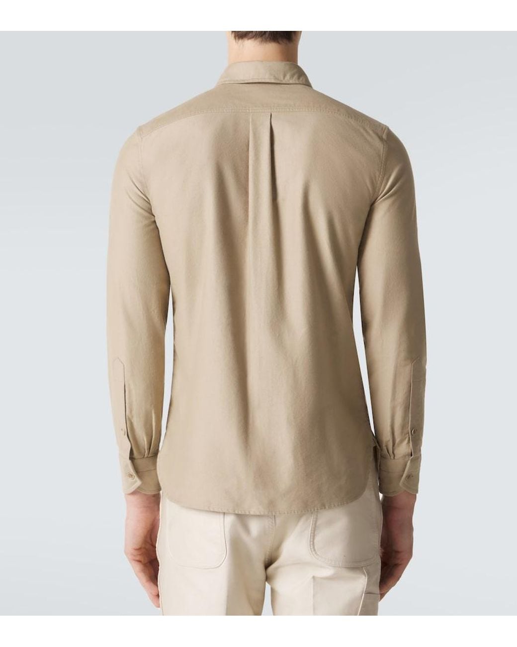 Tom Ford Natural Cotton Moleskin Shirt for men