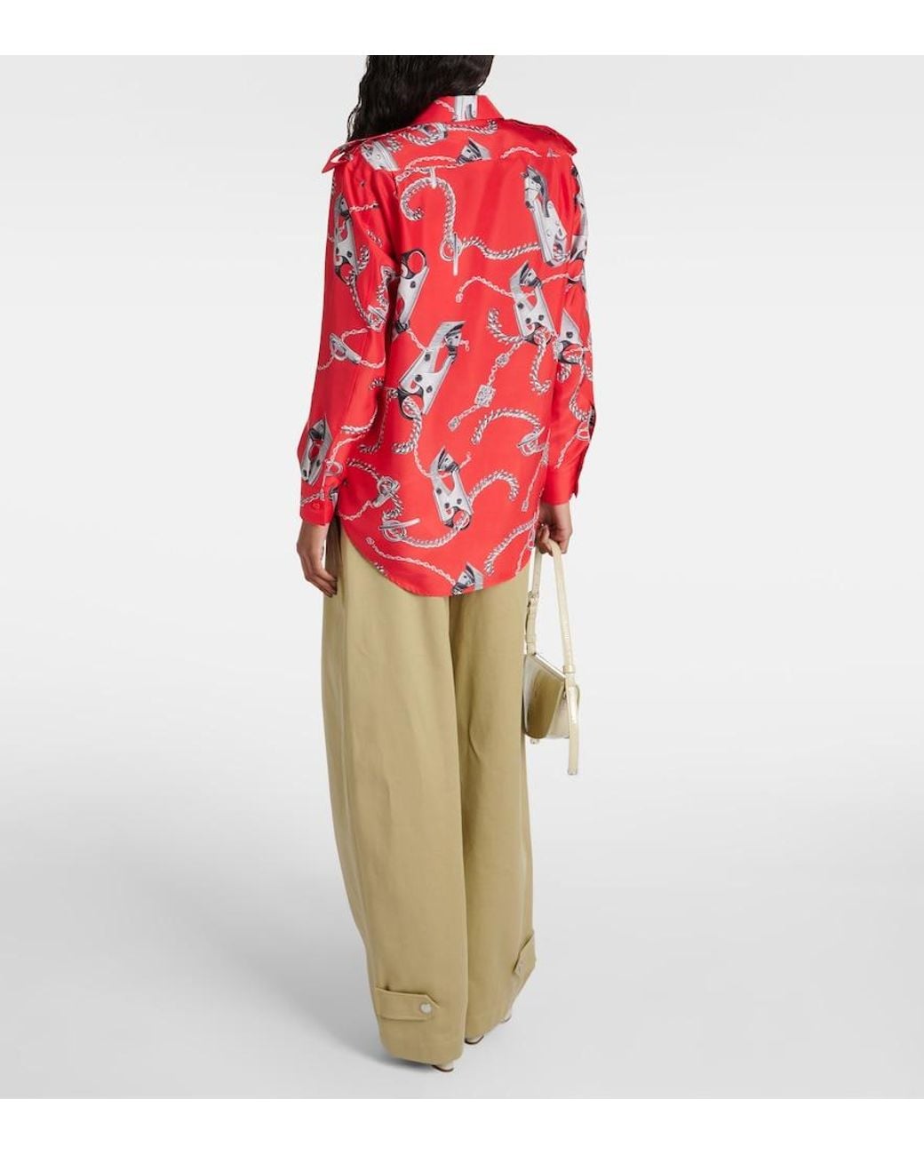 Burberry Red Straight Cut Shirt