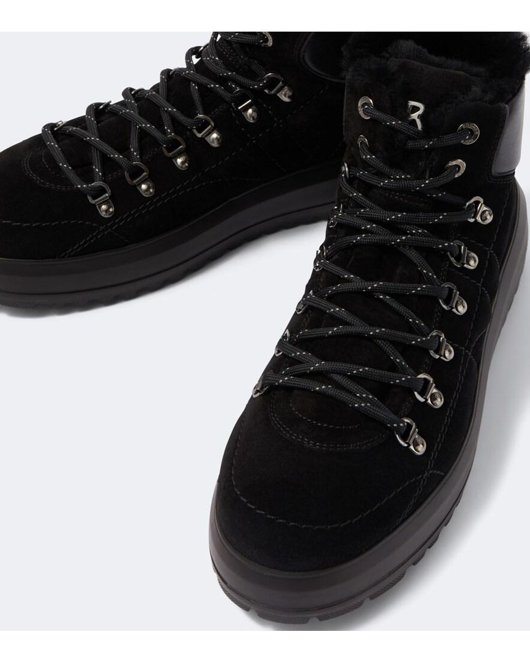 Bogner Black Antwerp M 16 B Suede Lace-Up Boots for men