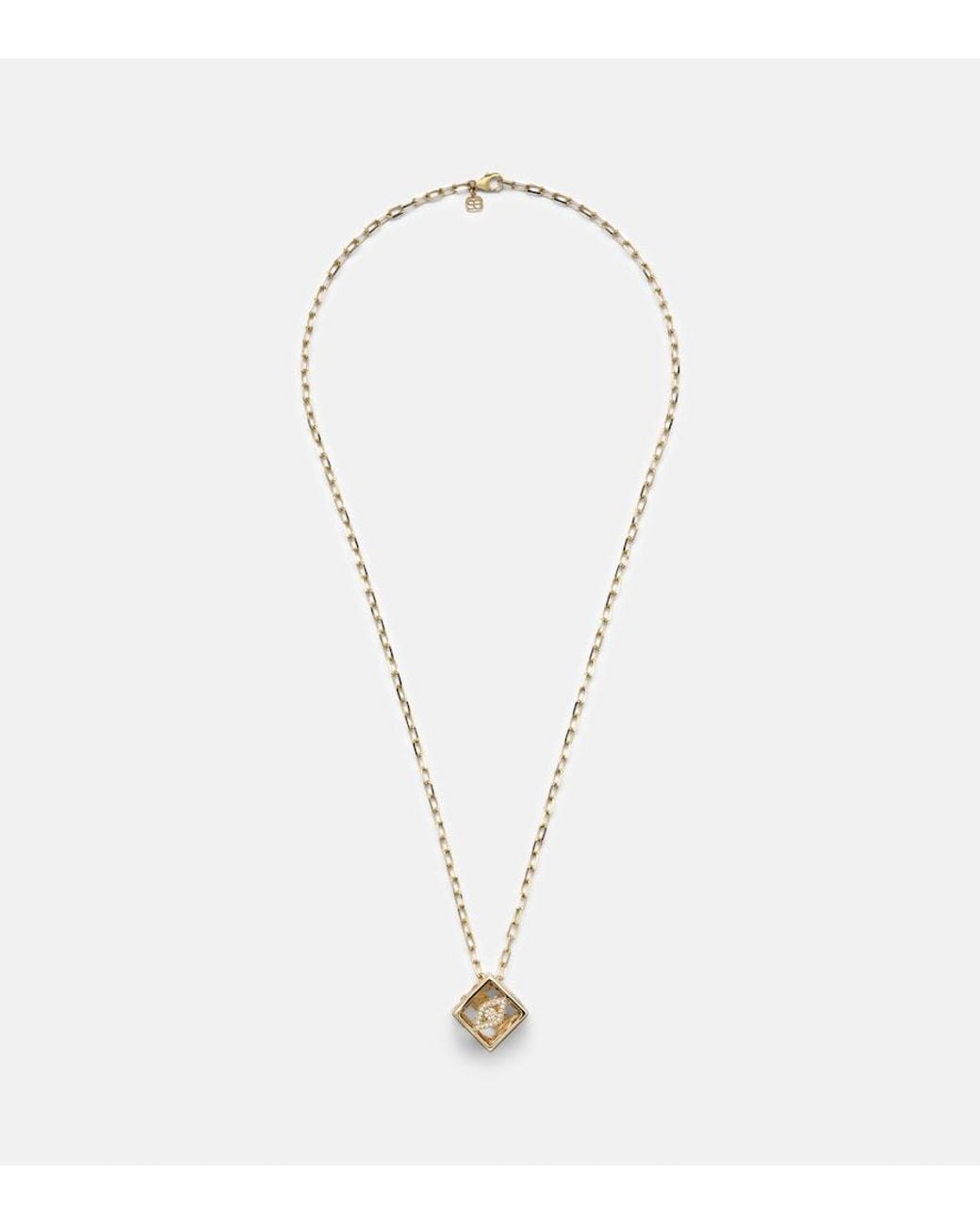 Sydney Evan Metallic 14Kt Charm Necklace With Diamonds