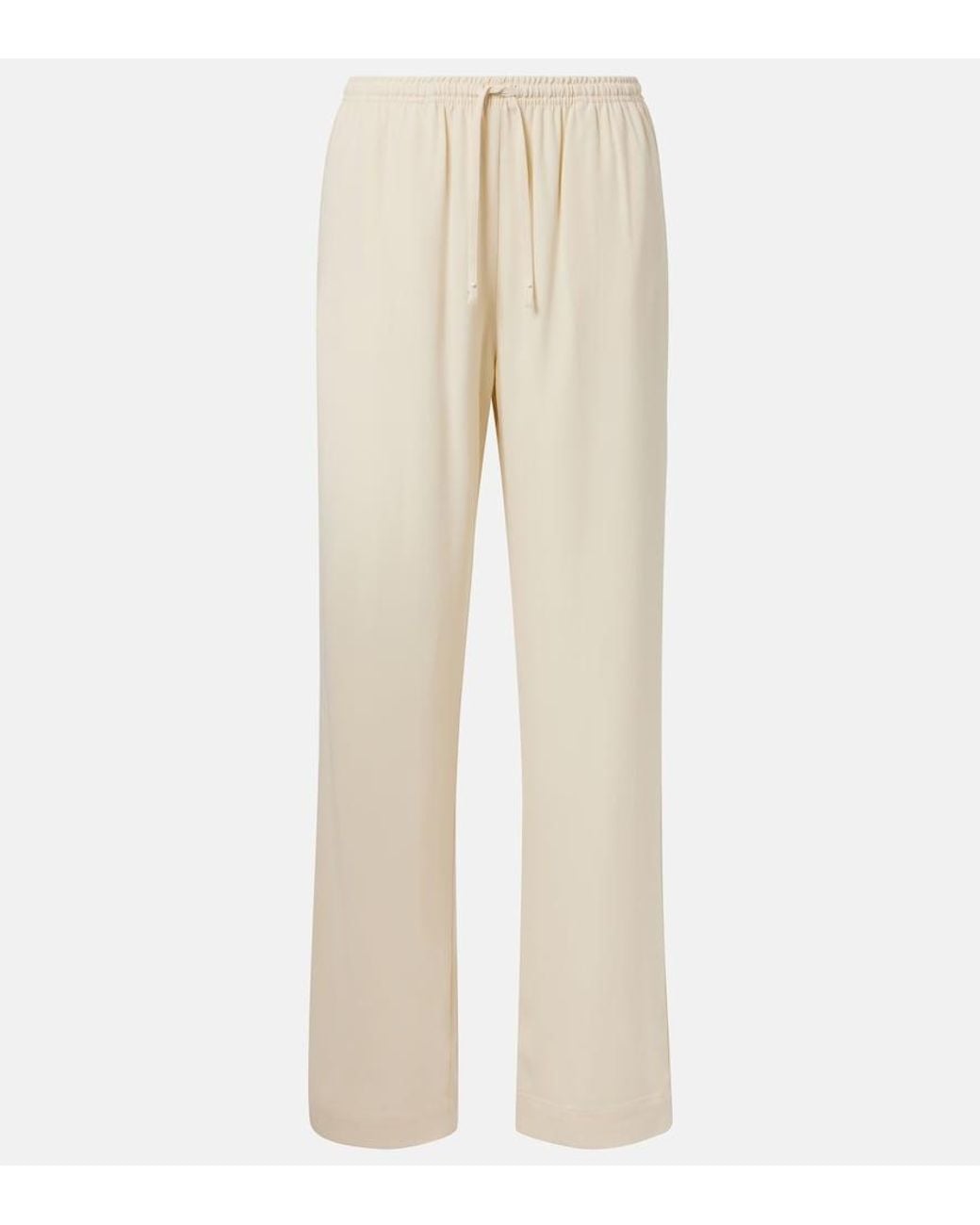 Asceno Natural Aurelia Wide-Leg Pants