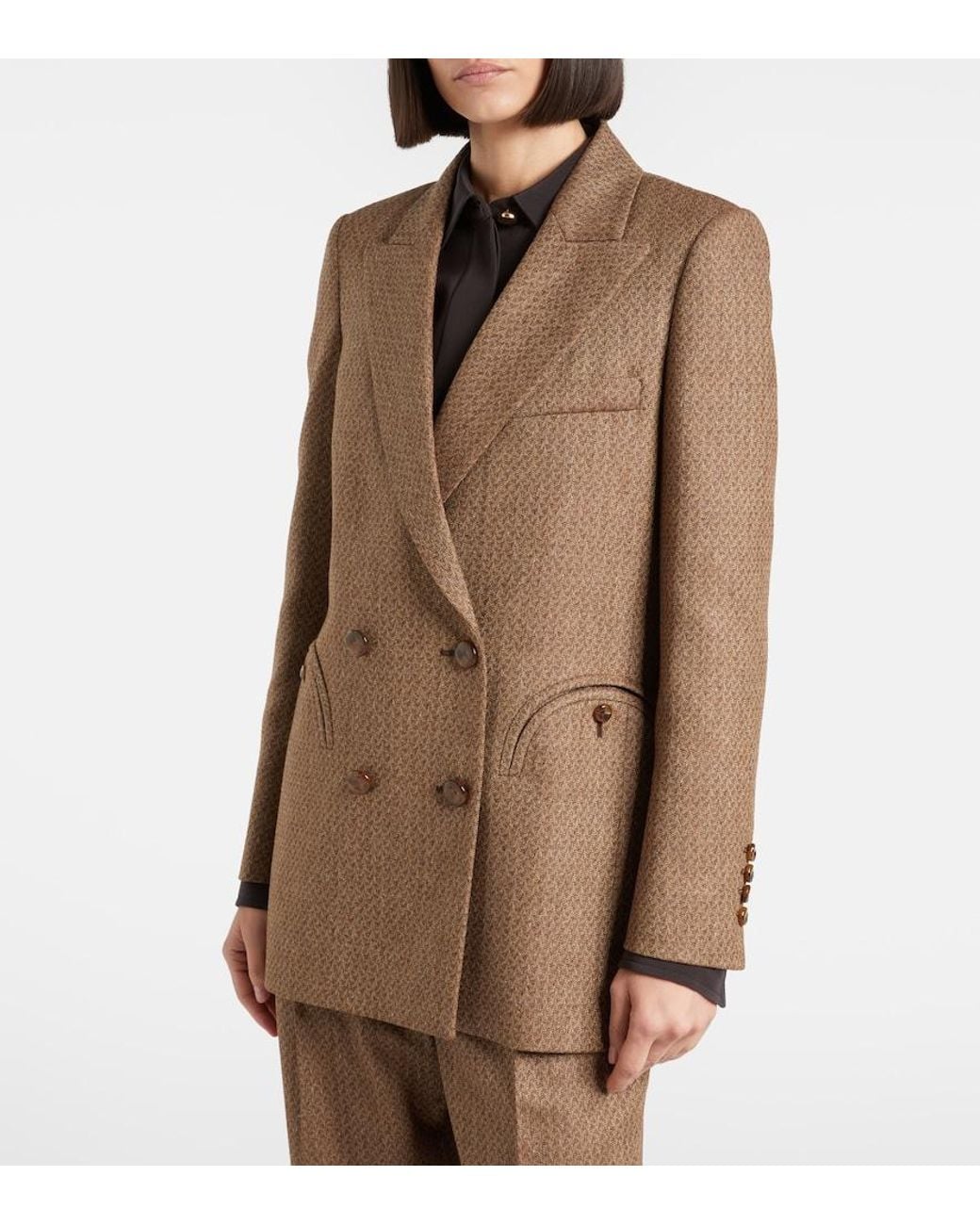 Blazé Milano Brown Blazer Amel Everyday Aus Seide Und Wolle