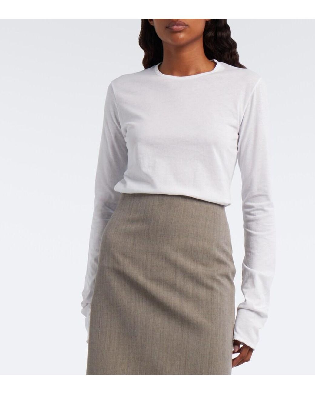 Calvin Klein White Gardenia Cotton T-Shirt