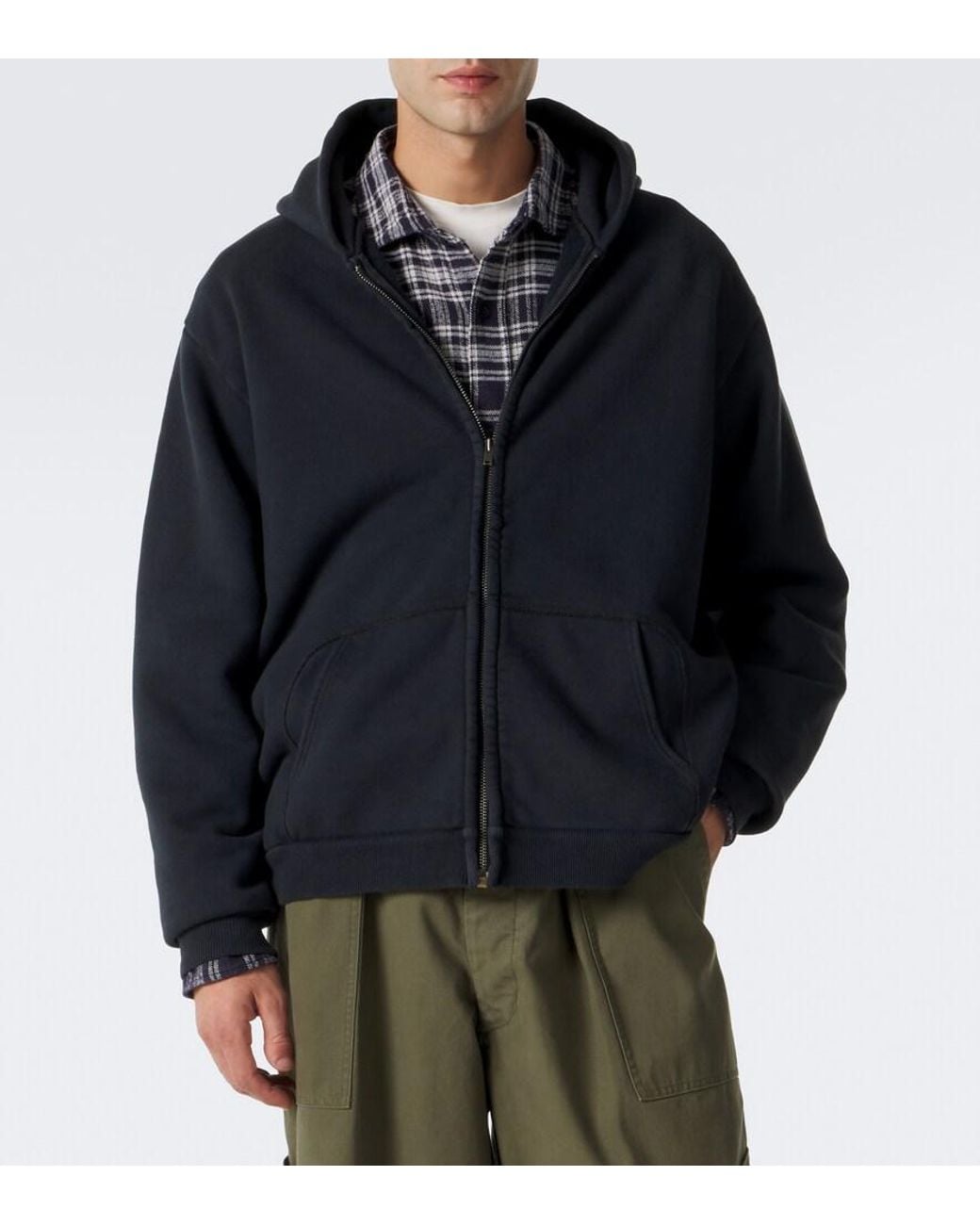 Sudadera Con Capucha De Jersey De Algodon A.PRESSE de hombre de color Black