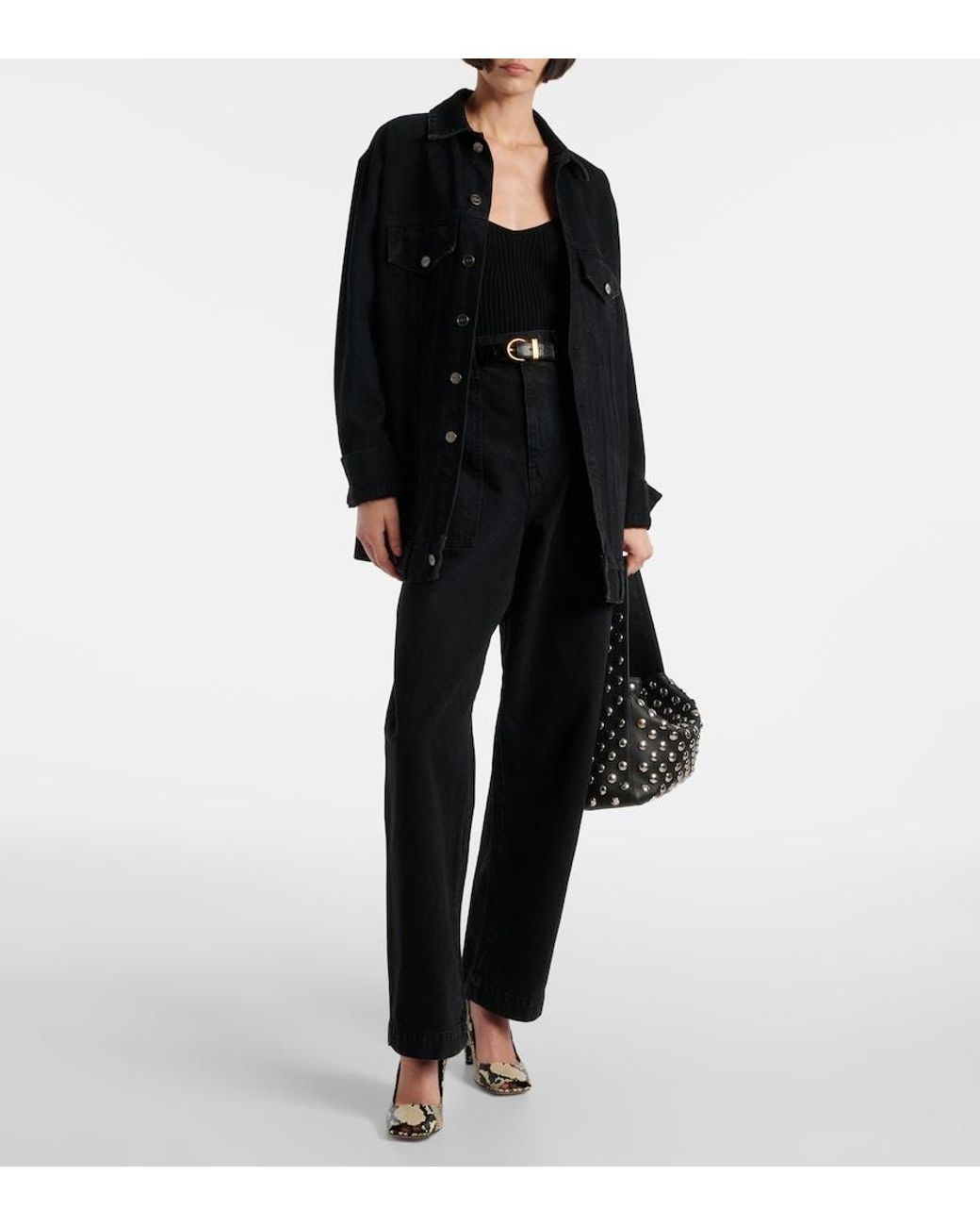 Khaite Black Ziggy Ribbed Top
