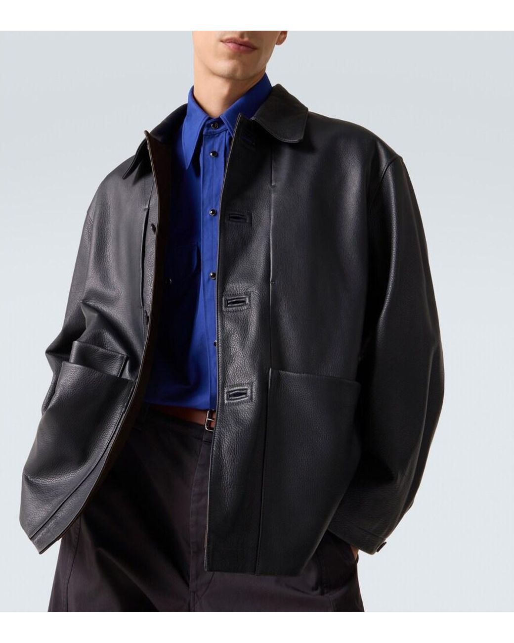 マ*ク様 LEMAIRE LEATHER WORKWEAR JKT Lemaire Leather Workwear Jacket | Nordstrom